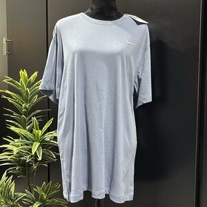 The Nike Tee 100% cotton,crewneck, embroidered Swoosh logo